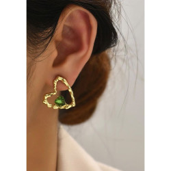 Love Struck Earrings - 995 Pure Silver Rhodium Plated Earrings, Statement Earrings For Women, Heart Hoop Earrings