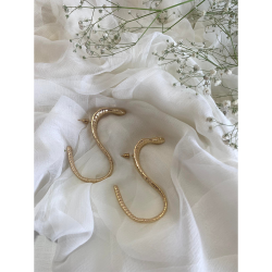 Classy Snake Shaped Danglers/Drop Golden Earrings For Women/Girls