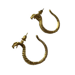 Golden Small Snake Earrings, Hanging Earrings / Danglers 