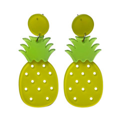 Pineapple Shaped Hanging Earrings, Casual Wear 