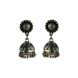 Traditional Small Silver Jhumki Earrings, Silver Jhumka Jewellery For Women For Daily Wear
