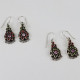 925 Sterling Silver Oxidized Floral Dangle Earrings