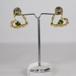 Love Struck Earrings - 995 Pure Silver Rhodium Plated Earrings, Statement Earrings For Women, Heart Hoop Earrings