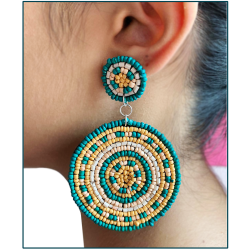 Boho Bead Dangler Earrings, For Women/Girls