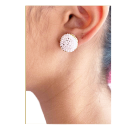 Beads Stud Earrings For Women/Girls