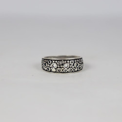925 Sterling Silver Oxidized Ripple Ring
