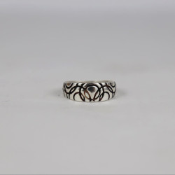 925 Sterling Silver Oxidized Abstract Ring
