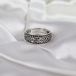 925 Sterling Silver Oxidized Ripple Ring