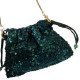 Stunning Green Shimmery Cloth Sling Bag For Women, Bags/Clutch/Potli For Weddings