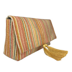 Multicolored Stripes Contemporary Style Clutch Bag For Women For Weddings / Parties 
