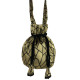 Contemporary Style Potli Bag For Women, Black & Dull Gold, Traditional Bag / Pouch 