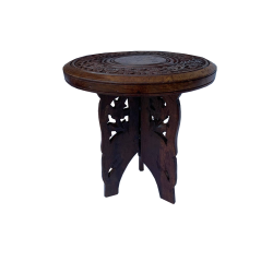 Brown Sheesham Wooden Detachable Antique Look Table For Home Décor 