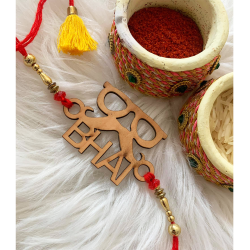 A Trendy Rakhi for Brother, 2 Pieces of Same Design With Roli Chawla and Best Wishes Note